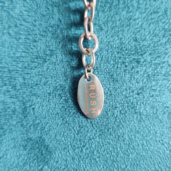 Rush by Denis & Charles BLUE Glass Faceted Beads/Crystal Long Necklace - Picture 9 of 9